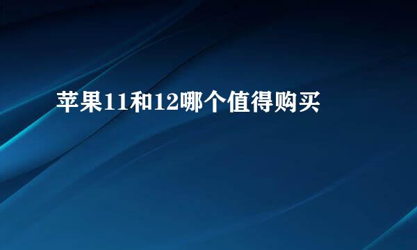 苹果11和12哪个值得购买