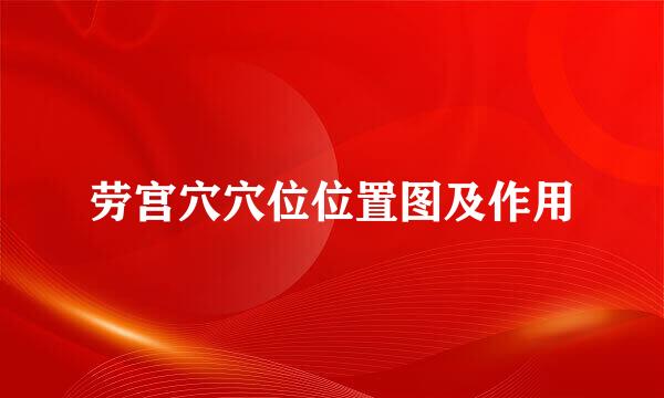 劳宫穴穴位位置图及作用