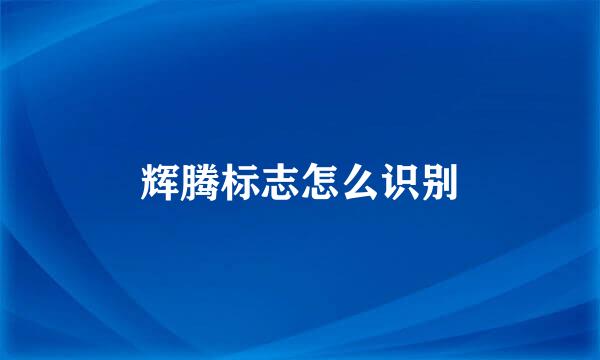 辉腾标志怎么识别