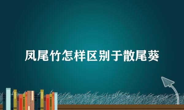 凤尾竹怎样区别于散尾葵