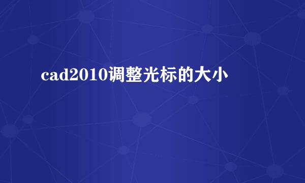 cad2010调整光标的大小