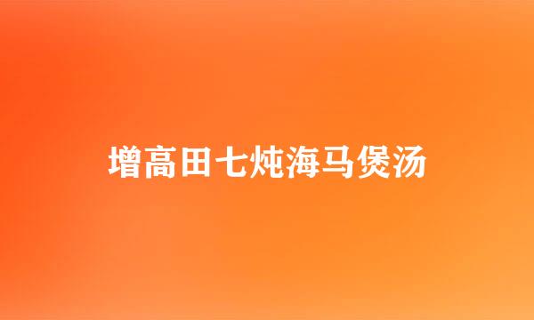增高田七炖海马煲汤