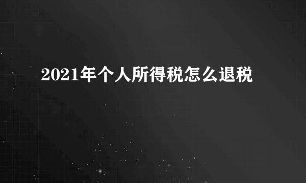 2021年个人所得税怎么退税