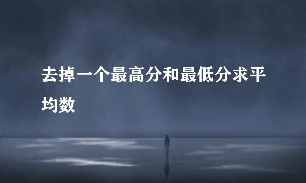 去掉一个最高分和最低分求平均数