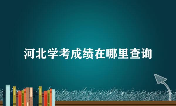 河北学考成绩在哪里查询