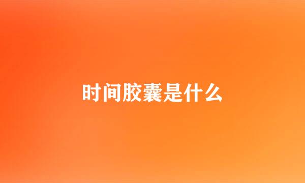 时间胶囊是什么