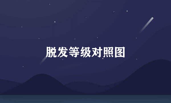 脱发等级对照图