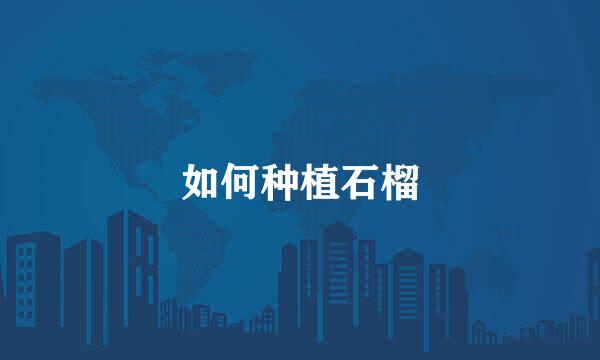 如何种植石榴