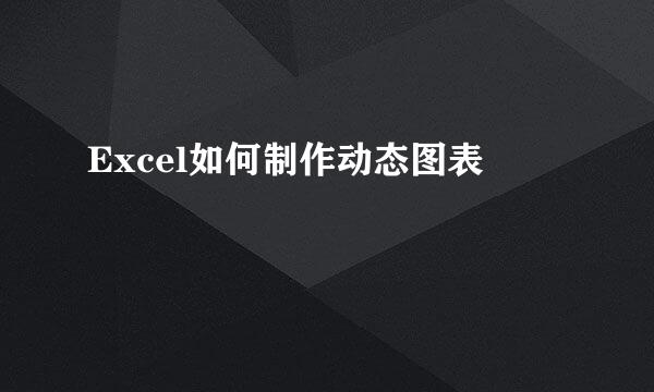 Excel如何制作动态图表