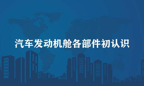 汽车发动机舱各部件初认识