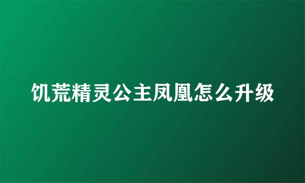 饥荒精灵公主凤凰怎么升级