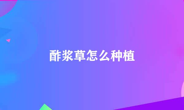 酢浆草怎么种植