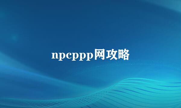npcppp网攻略