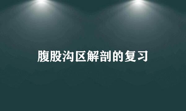 腹股沟区解剖的复习