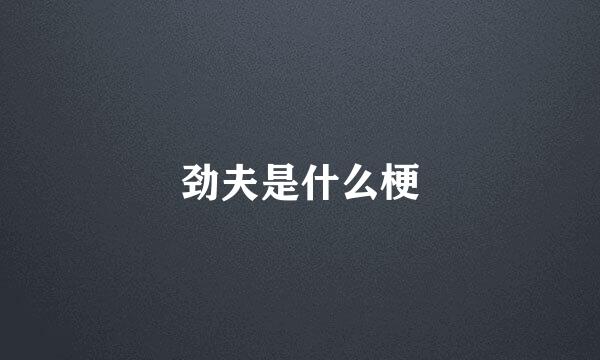 劲夫是什么梗