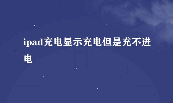 ipad充电显示充电但是充不进电