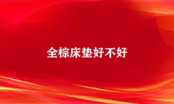 全棕床垫好不好