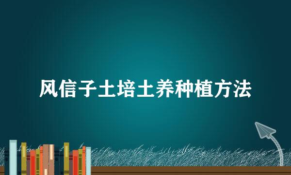 风信子土培土养种植方法