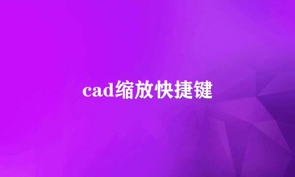 cad缩放快捷键