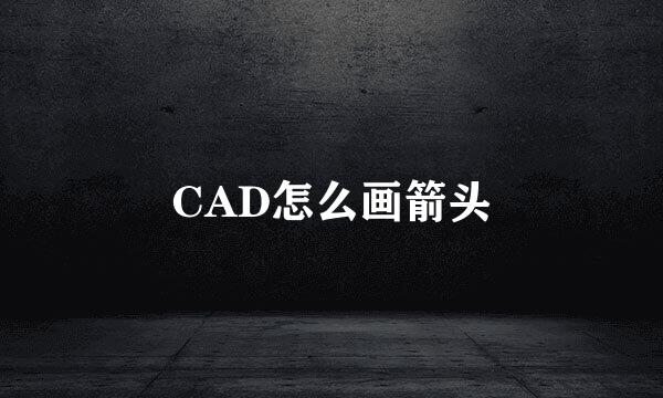 CAD怎么画箭头