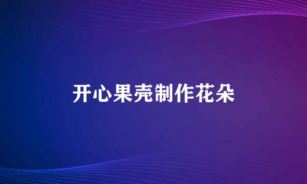 开心果壳制作花朵