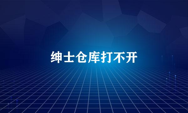 绅士仓库打不开