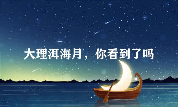 大理洱海月，你看到了吗