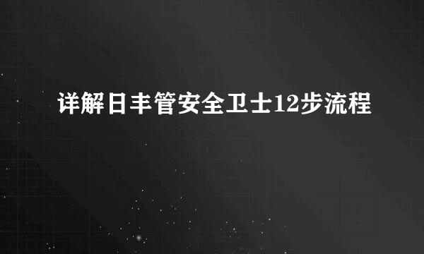 详解日丰管安全卫士12步流程
