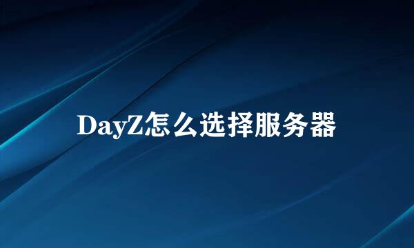DayZ怎么选择服务器