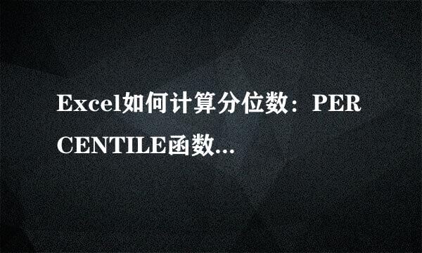 Excel如何计算分位数：PERCENTILE函数用法实例