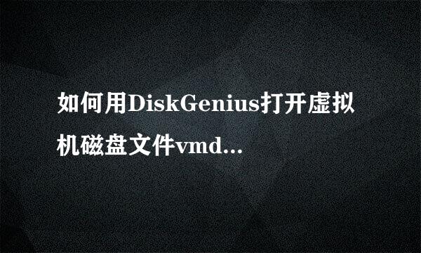 如何用DiskGenius打开虚拟机磁盘文件vmdk的方法
