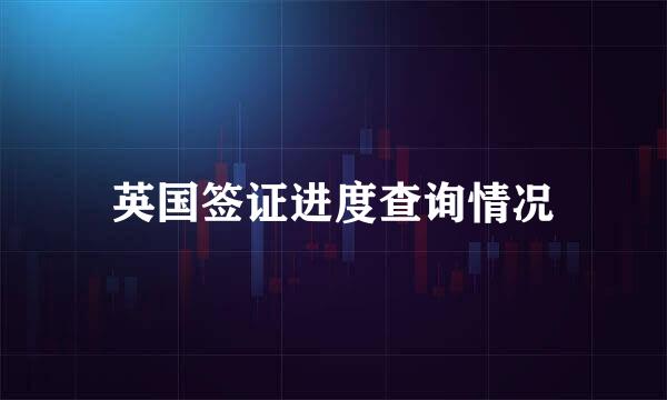 英国签证进度查询情况