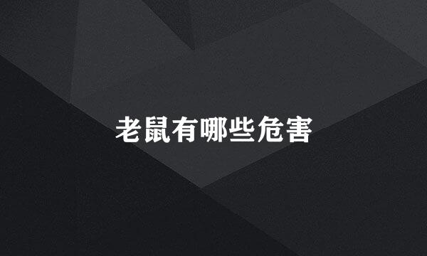 老鼠有哪些危害