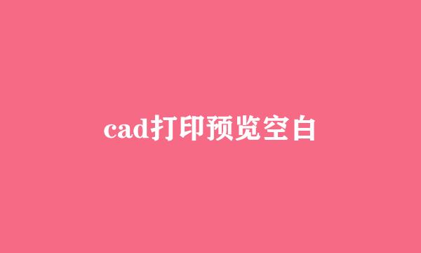 cad打印预览空白