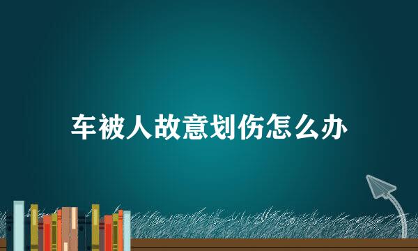 车被人故意划伤怎么办