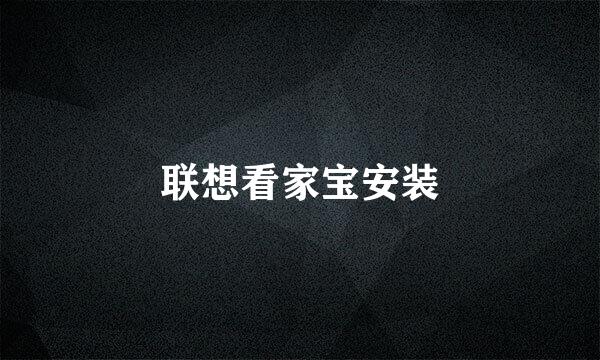 联想看家宝安装