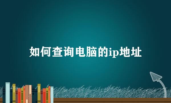 如何查询电脑的ip地址