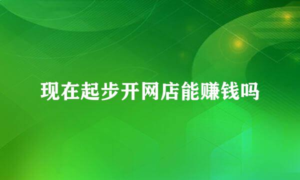 现在起步开网店能赚钱吗