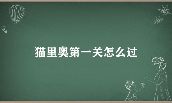 猫里奥第一关怎么过