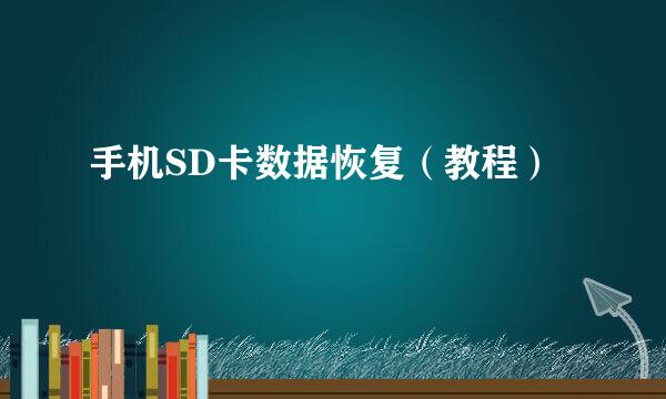 手机SD卡数据恢复（教程）