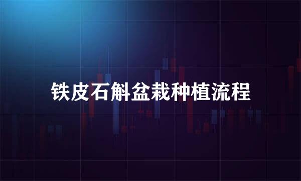 铁皮石斛盆栽种植流程