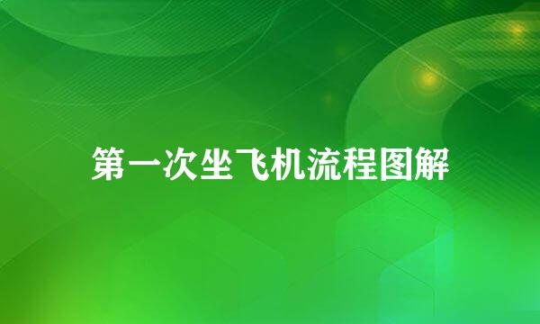 第一次坐飞机流程图解