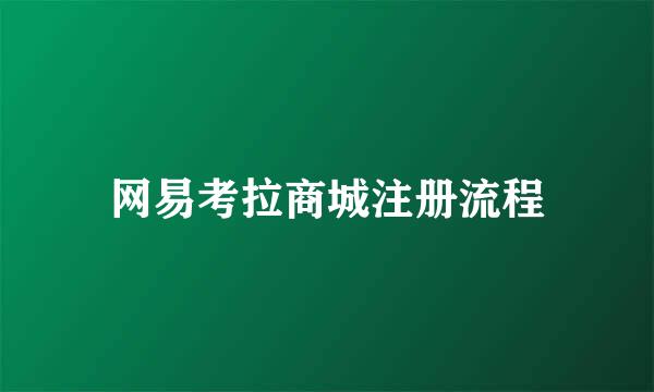 网易考拉商城注册流程
