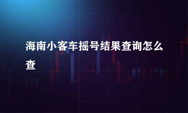 海南小客车摇号结果查询怎么查