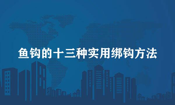 鱼钩的十三种实用绑钩方法