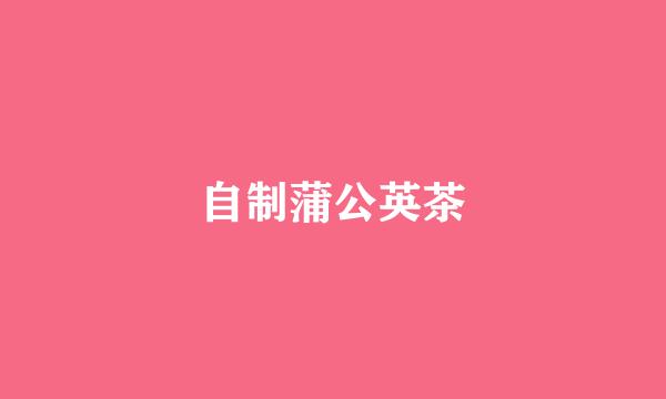自制蒲公英茶