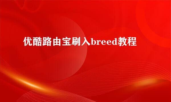 优酷路由宝刷入breed教程
