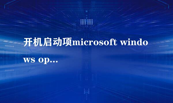 开机启动项microsoft windows operating system