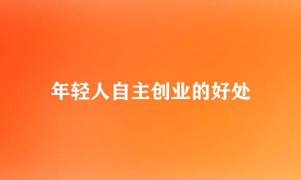 年轻人自主创业的好处