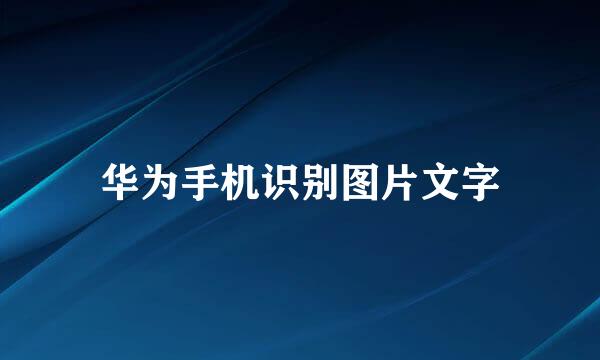 华为手机识别图片文字